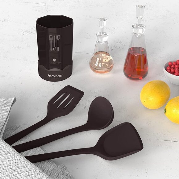 🆕 Silicone Heat Resistant Kitchen Utensils Spatula Turner Tongs Spoon Nonstick - Picture 8 of 9